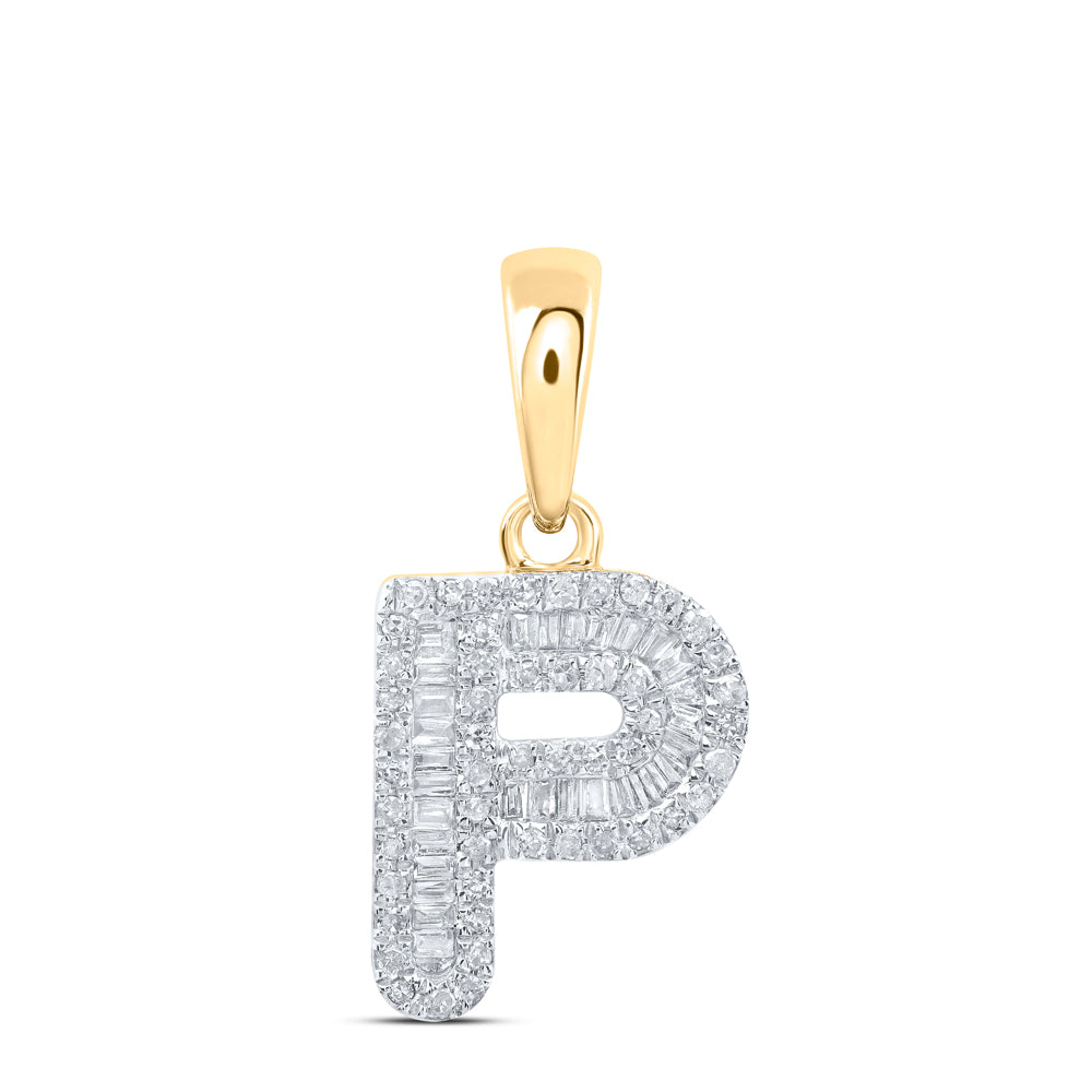 1/3CTW-DIA P1P2 INITIAL "P" PENDANT
