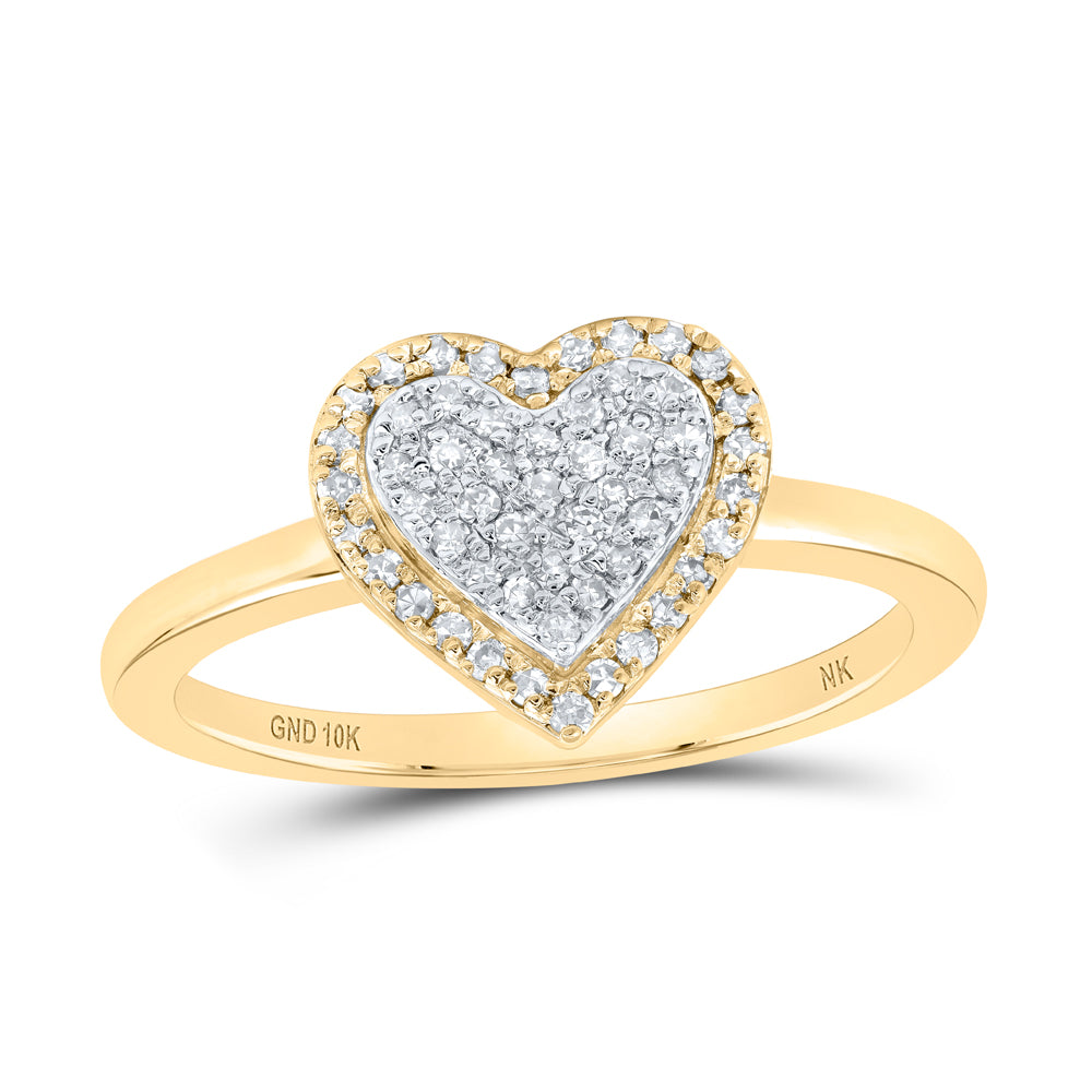 1/4 CTW-NAT DIA NK HEART RING