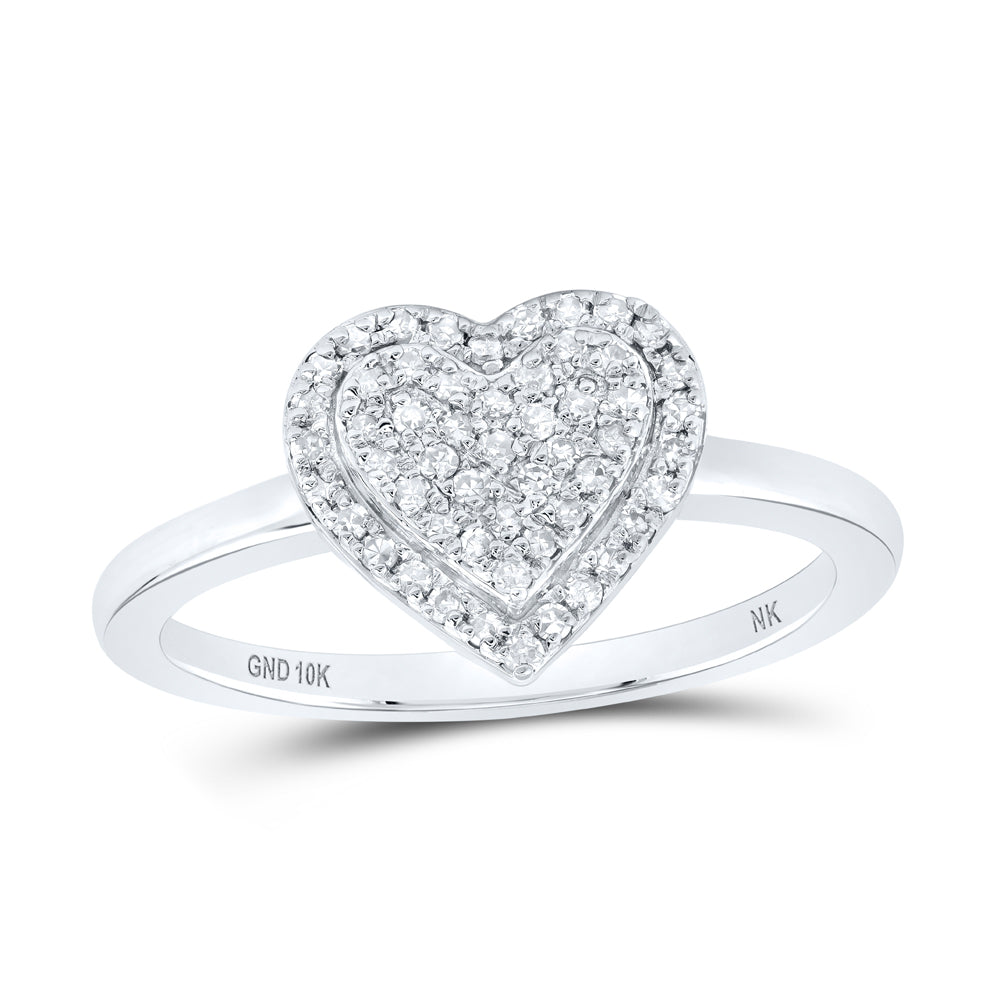 1/4 CTW-DIA NK HEART RING