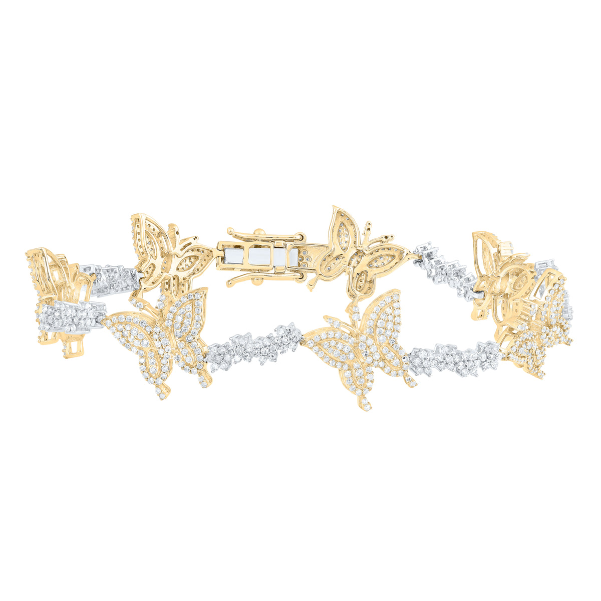 2 5/8CTW-DIA CN FASHION BUTTERFLY BRACELET (7 INCH)