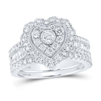 Load image into Gallery viewer, 1 1/2CTW-DIA NK HEART BRIDAL SET
