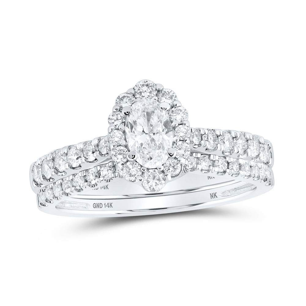 1CTW-DIA NK 1/3CT-COV BRIDAL SET CERT