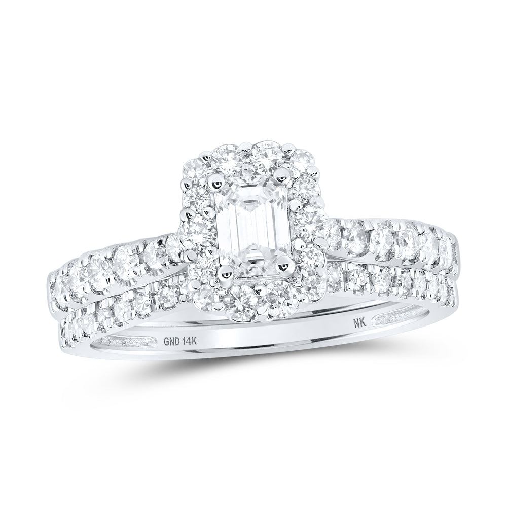 1CTW-DIA NK 1/3CT-CEME BRIDAL SET CERT