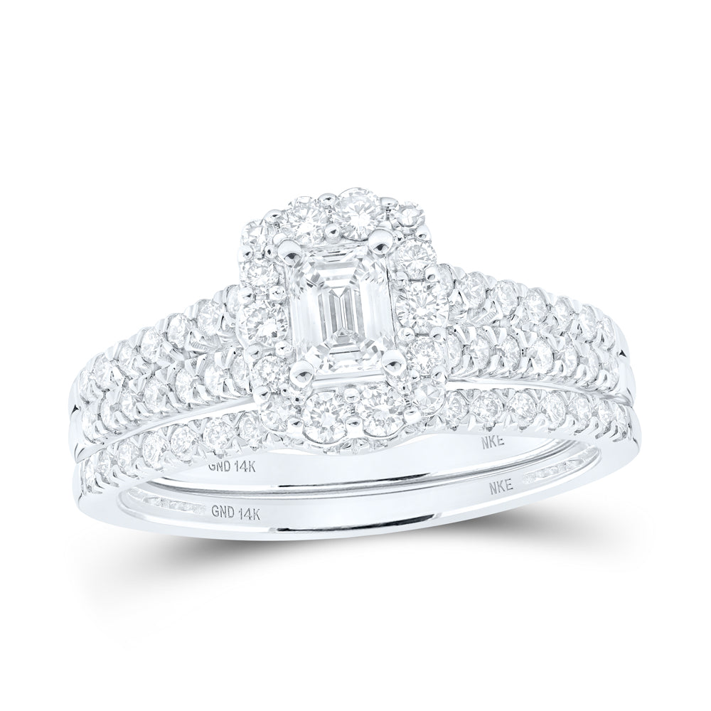 1CTW-DIA NKE 1/3CT-CEME BRIDAL SET SINGLE HALO