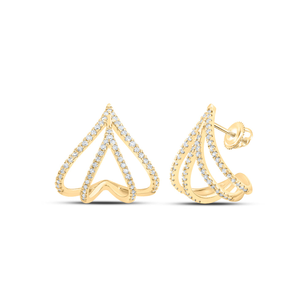 1/2CTW-DIA NKE TRENDY HEART EARRING