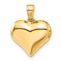 Load image into Gallery viewer, 14K Polished 3-D Puffed Heart Pendant
