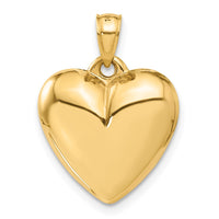 Load image into Gallery viewer, 14K Polished 3-D Puffed Heart Pendant
