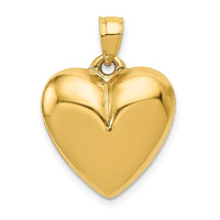 Load image into Gallery viewer, 14K Polished 3-D Puffed Heart Pendant
