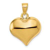 Load image into Gallery viewer, 14K Polished 3-D Puffed Heart Pendant
