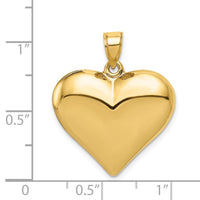 Load image into Gallery viewer, 14K Polished 3-D Puffed Heart Pendant
