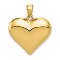 Load image into Gallery viewer, 14K Polished 3-D Puffed Heart Pendant
