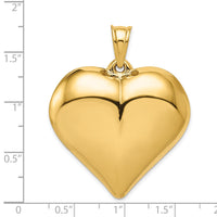 Load image into Gallery viewer, 14K Polished 3-D Large Puffed Heart Pendant
