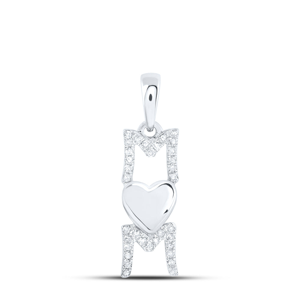1/6CTW-DIA P1P2 GIFT M?M HEART PENDANT
