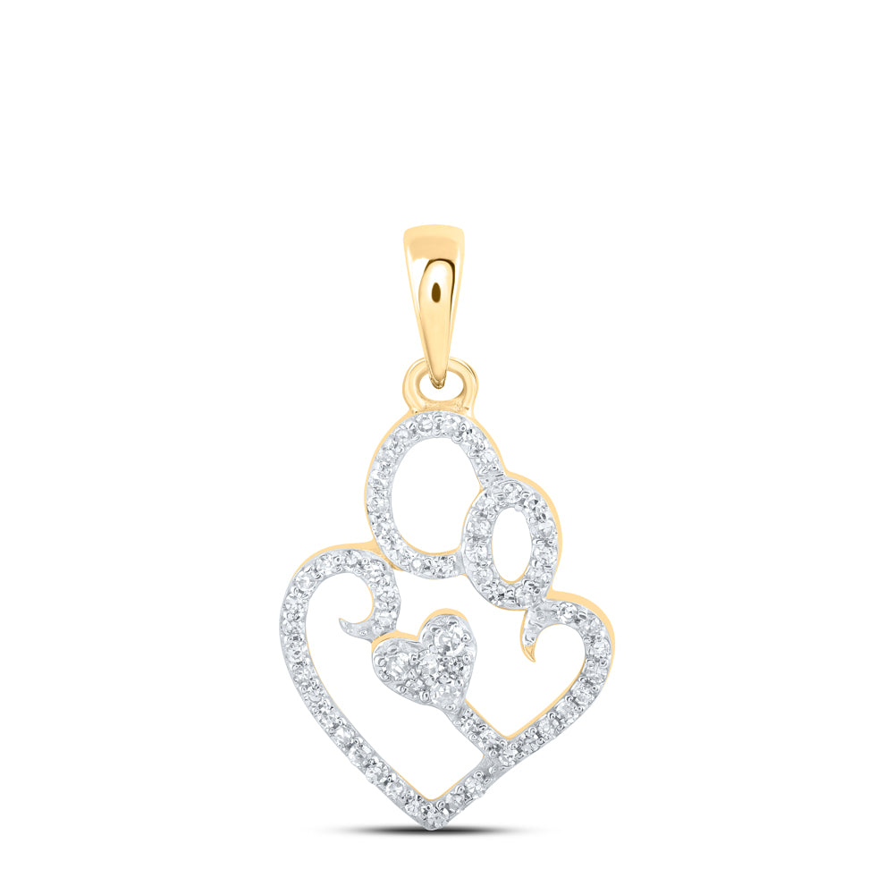 1/8CTW-DIA NK MOM HEART PENDANT