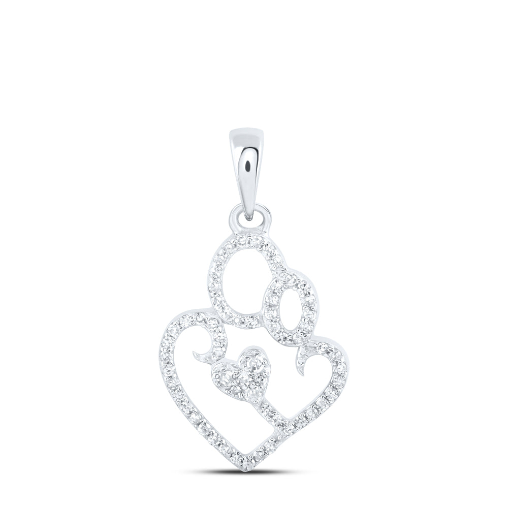 1/8CTW-DIA NK MOM HEART PENDANT