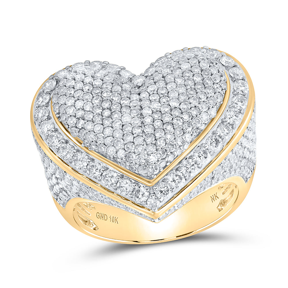 3 CTW-DIA NK HEART RING