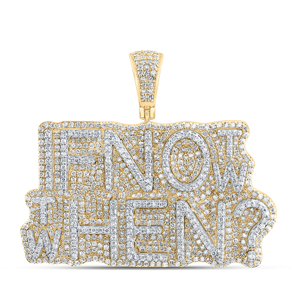 2 5/8CTW-DIA NK �IF NOT NOW THEN WHEN� MENS CHARM