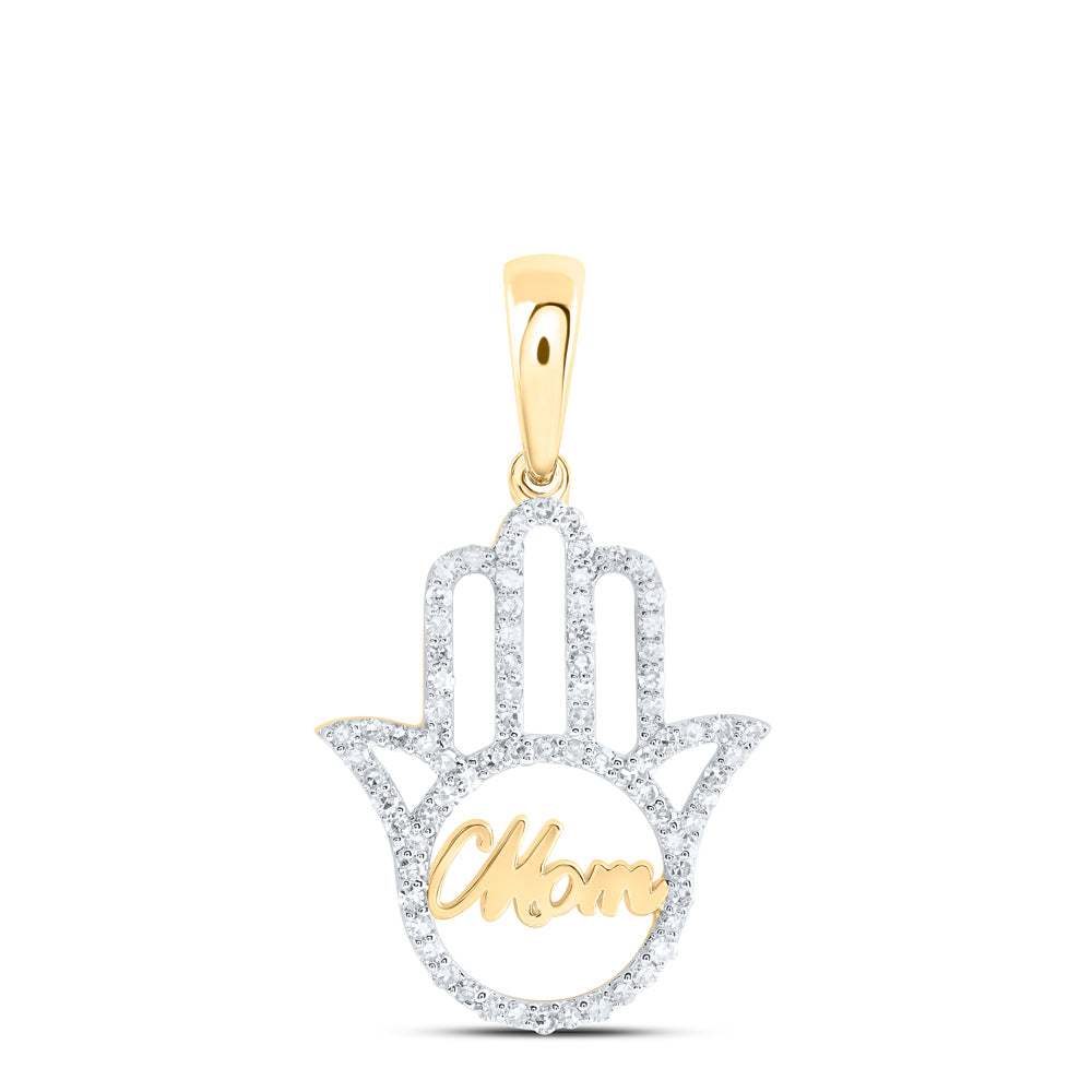 1/3CTW-DIA NK MOM HAMSA PENDANT