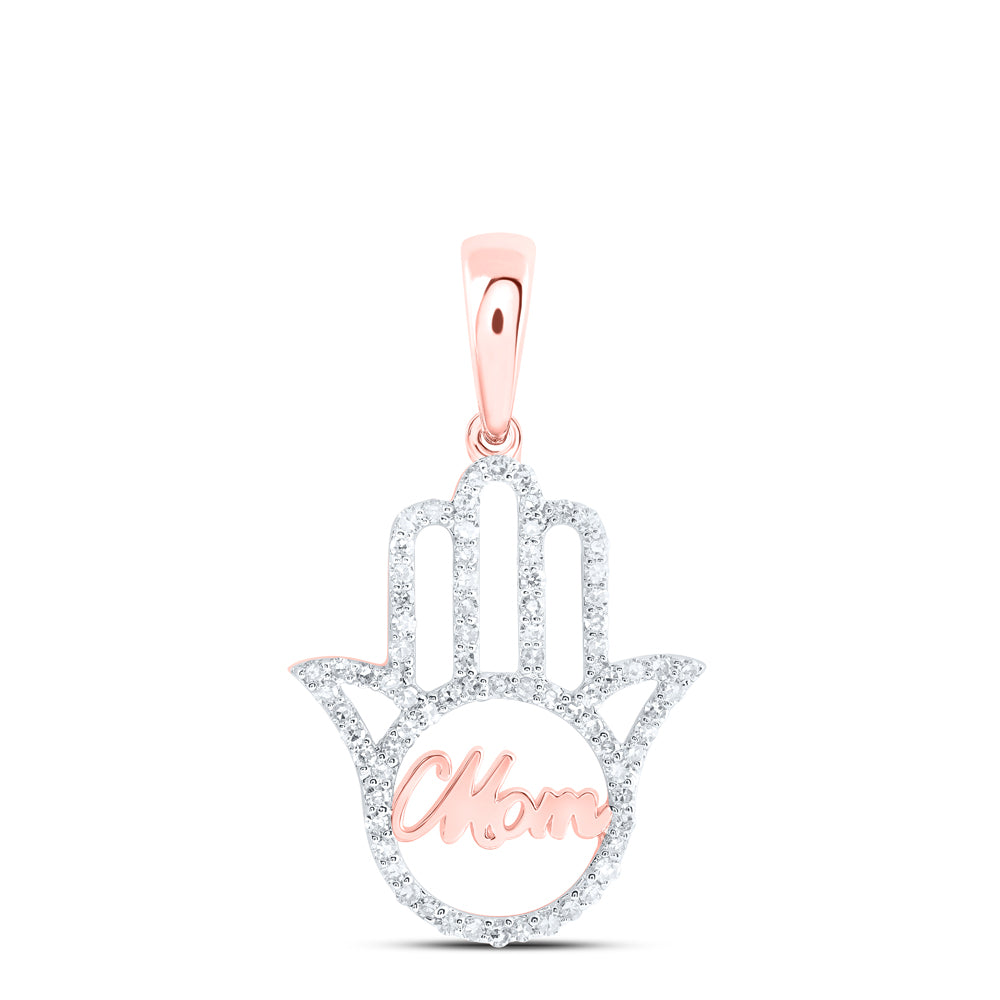 1/3CTW-DIA NK MOM HAMSA PENDANT