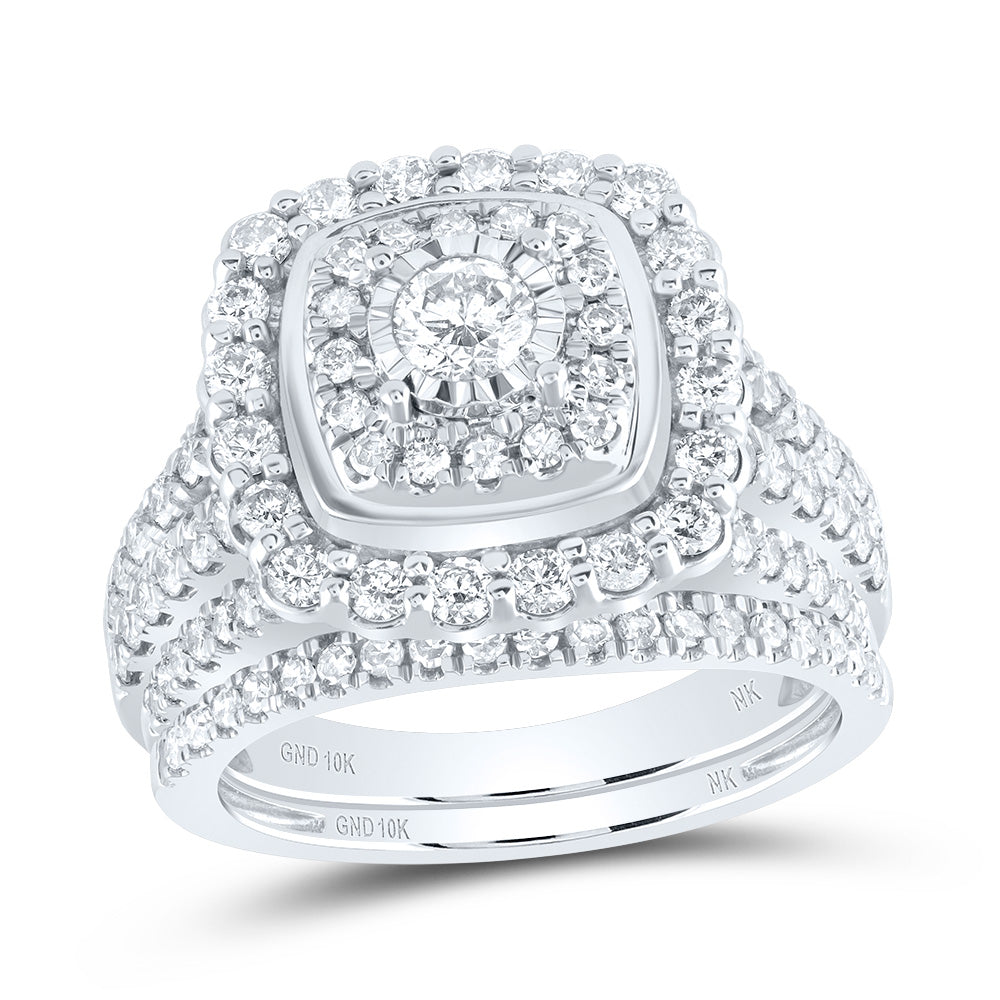 1 3/4CTW-DIA NK 1/5CT-CRD BRIDAL SET