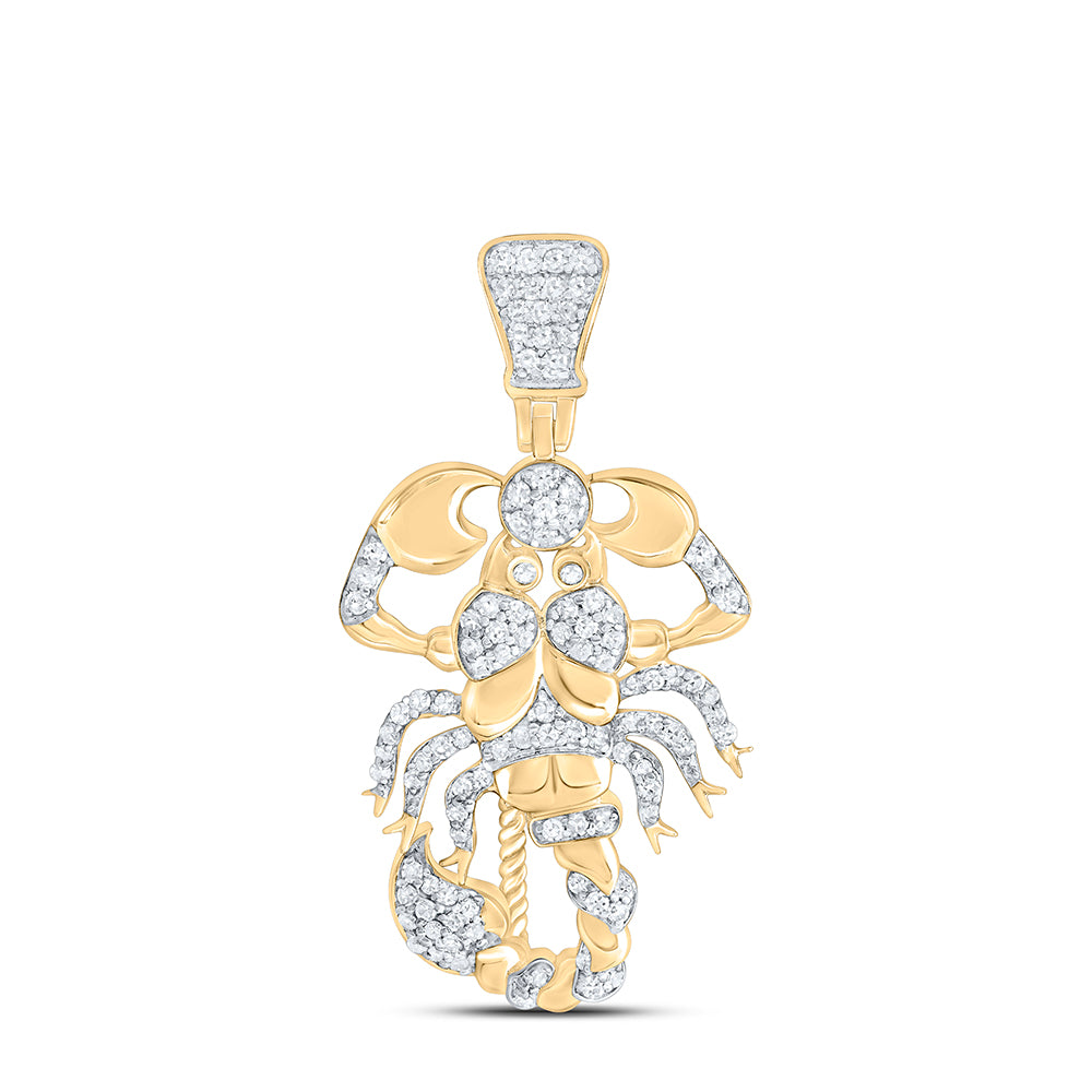 1/2CTW-DIA NK SCORPIO MENS CHARM