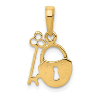 Load image into Gallery viewer, 14K Polished Key and Lock Charm
