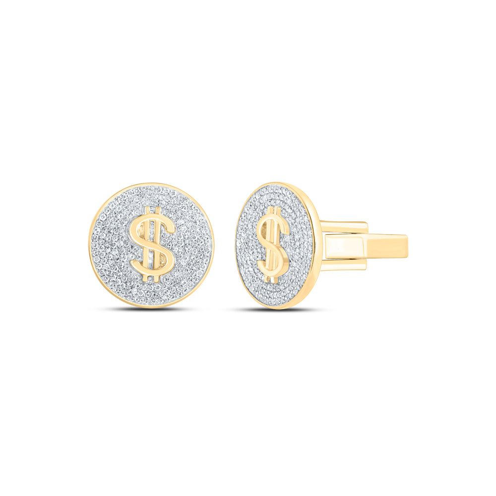 1 3/8CTW-DIA NK $ CUFF LINK