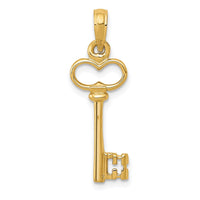 Load image into Gallery viewer, 14K Polished 3-D Key Charm
