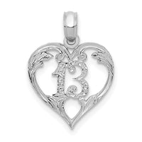Load image into Gallery viewer, 14k White Gold 13 in Heart Cut-out Pendant
