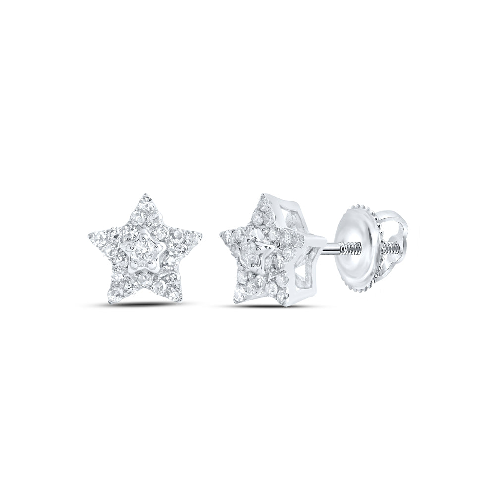 1/5CTW-DIA NK STAR EARRING