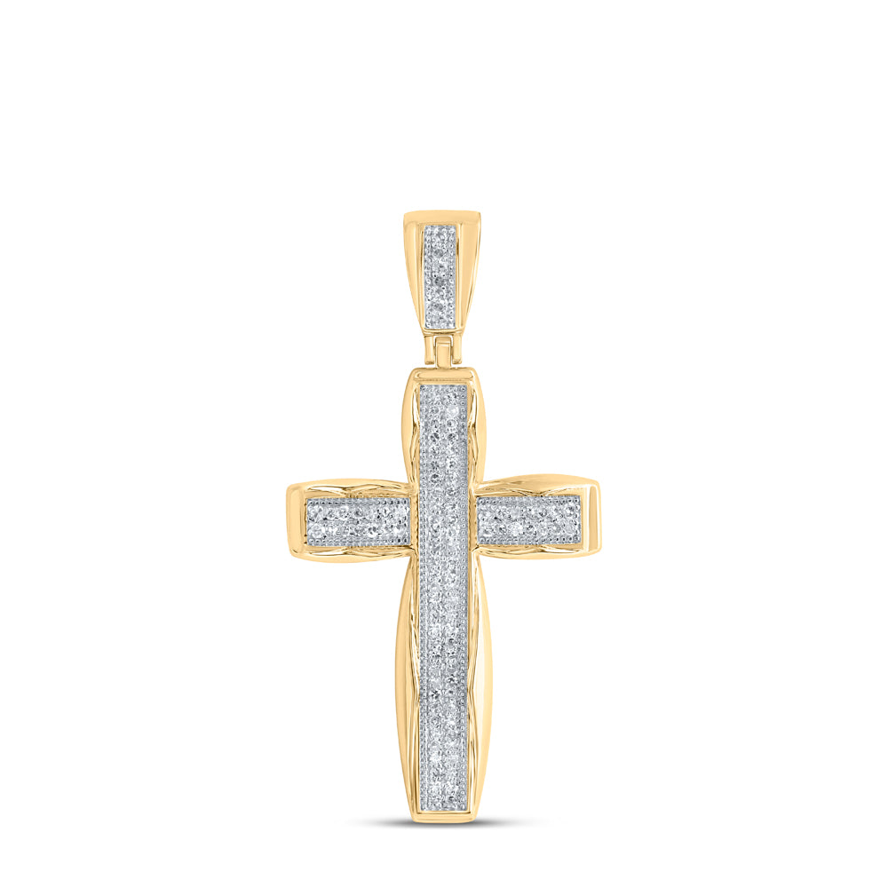 1/3CTW-DIA NK CROSS PENDANT