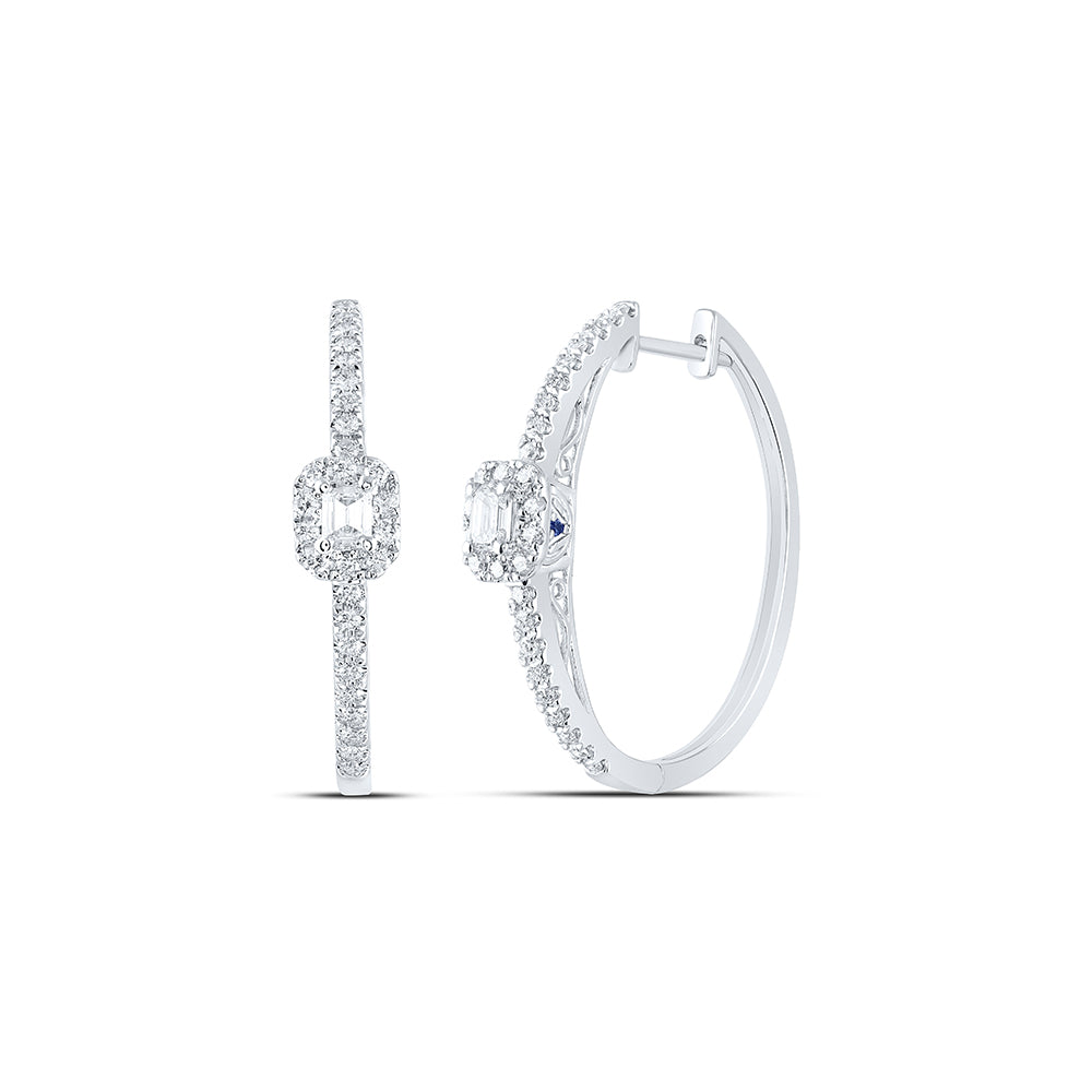 1CTW-DIA ANA M HOOPS EARRING