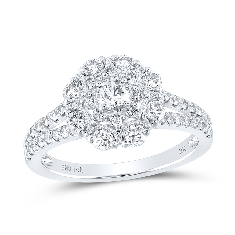 1 CTW-DIA NKE FLOWER RING