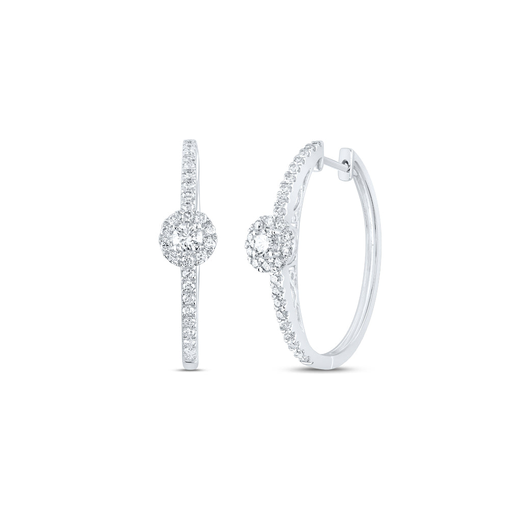 1CTW-DIA ANA M HOOPS EARRING