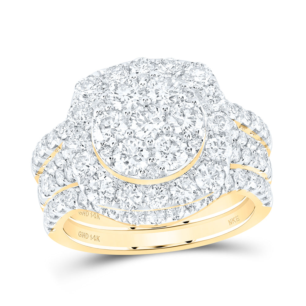 3 CTW-DIA NKE BRDL SET W/2 BANDS