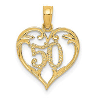 Load image into Gallery viewer, 14k 50 in Heart Cut-out Pendant
