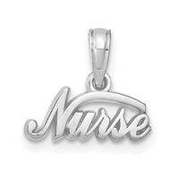 Load image into Gallery viewer, 14K White Gold Nurse Pendant
