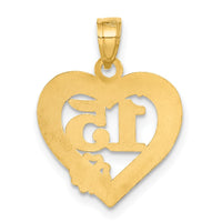 Load image into Gallery viewer, 14k 15 in QUINCE ANOS Heart Frame Pendant
