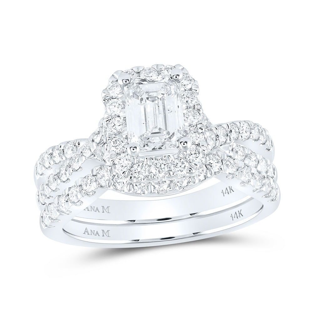 2 CTW-DIA ANA M 1CT-CEME BRIDAL SET 1 HALO