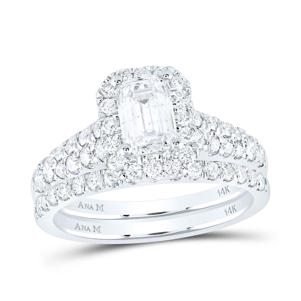 2 CTW-DIA ANA M 1CT-CEME BRIDAL SET 1 HALO