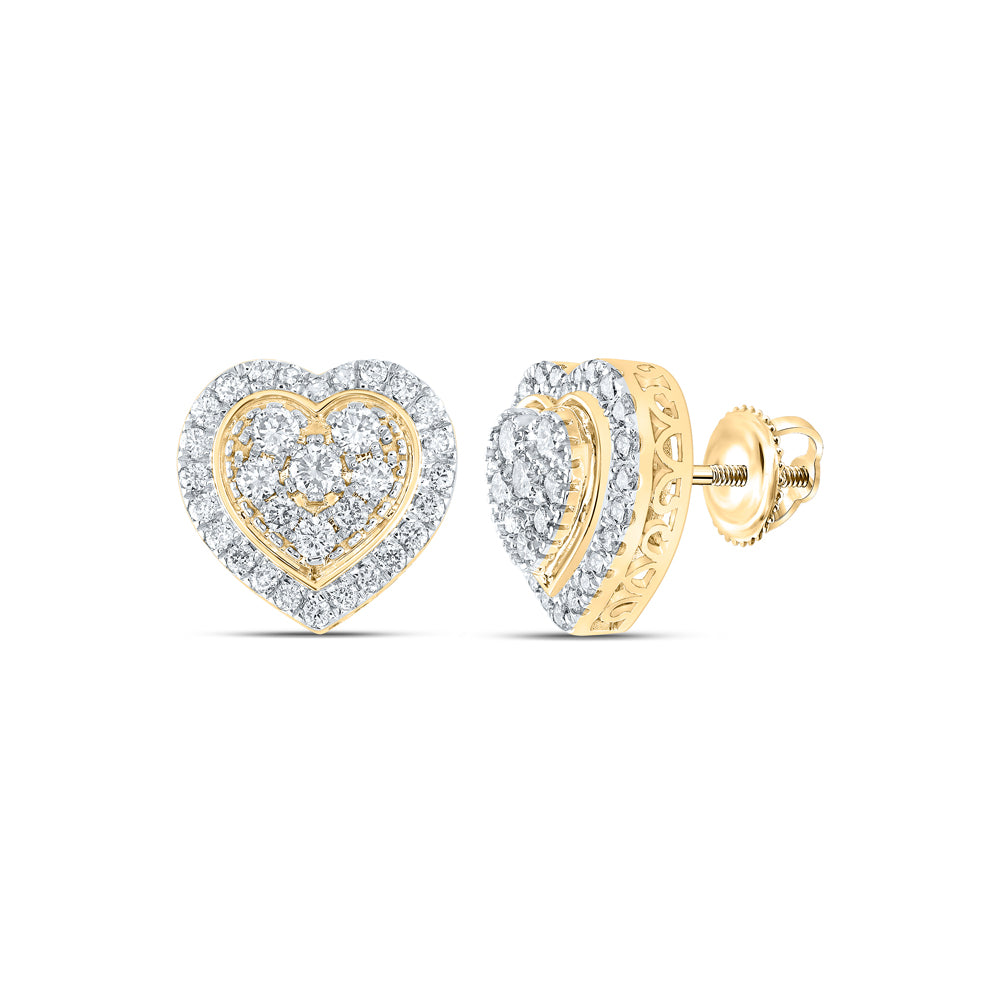 1 1/4CTW-DIA NKE HEART EARRING