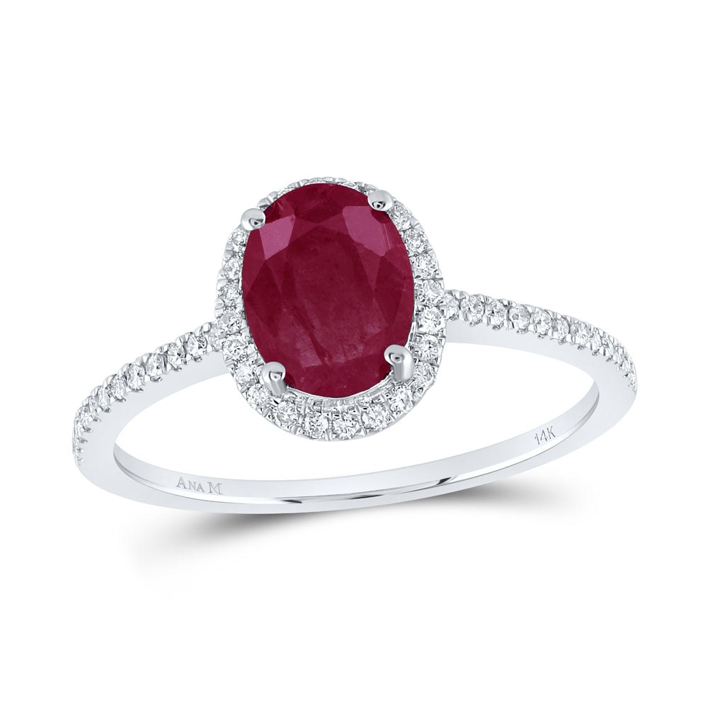 1/5CTW-DIA ANA M 8X6MM-RUBY NAT GEM RING