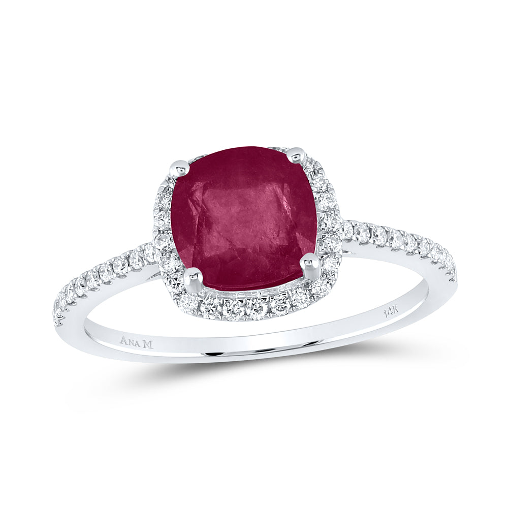 1/5CTW-DIA ANA M 7 MM-RUBY NAT GEM RING
