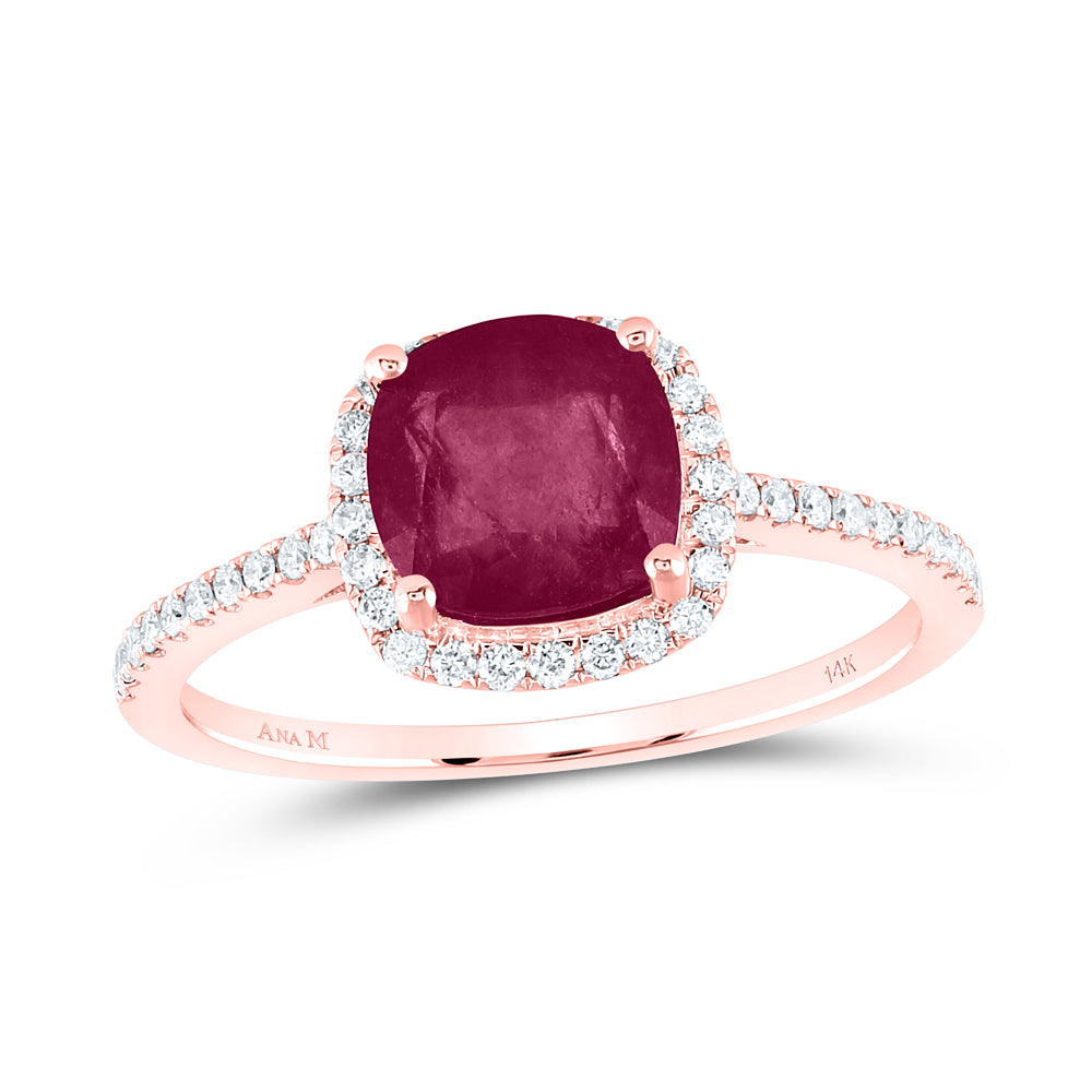 1/5CTW-DIA ANA M 7 MM-RUBY NAT GEM RING