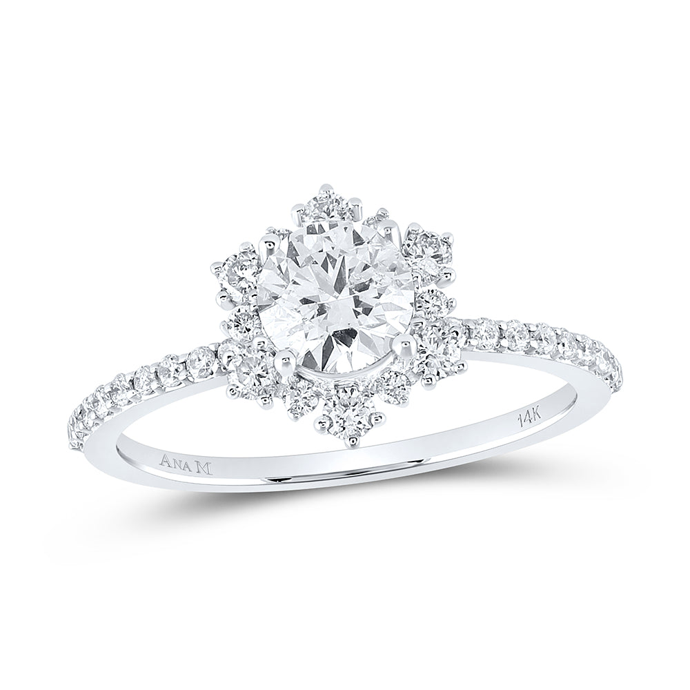 1CTW-DIA ANA M 3/4CT-CRD SINGLE HALO ENGAGEMENT RING