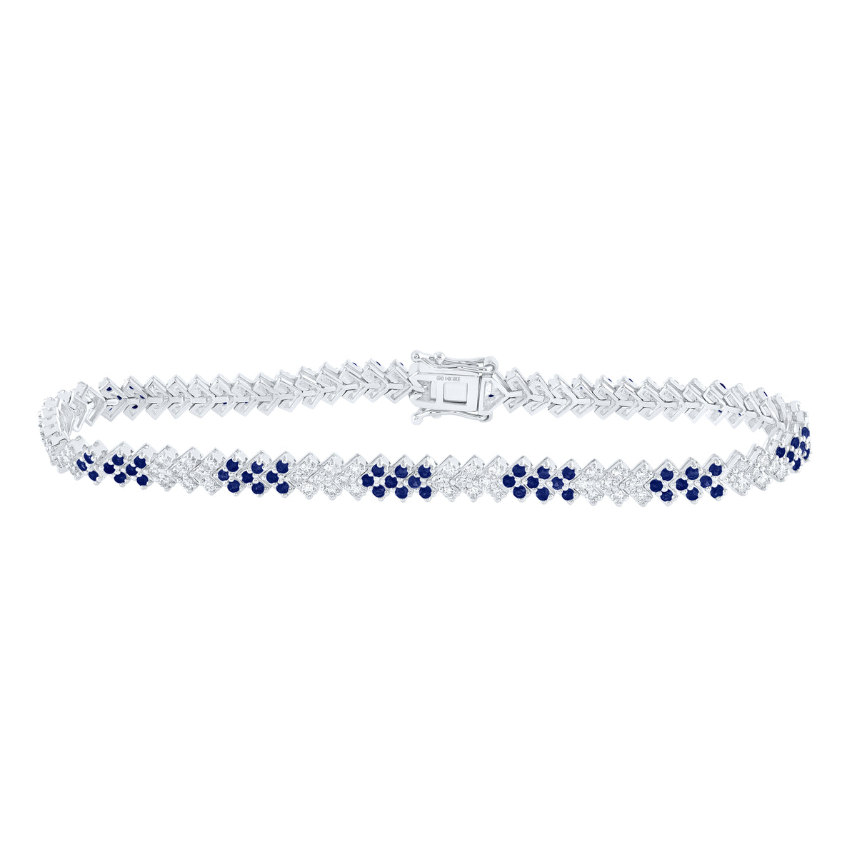 1 1/3CTW-DIA NKE 1 5/8CTW-BS NATURAL GEM BRACELET (7 INCH)