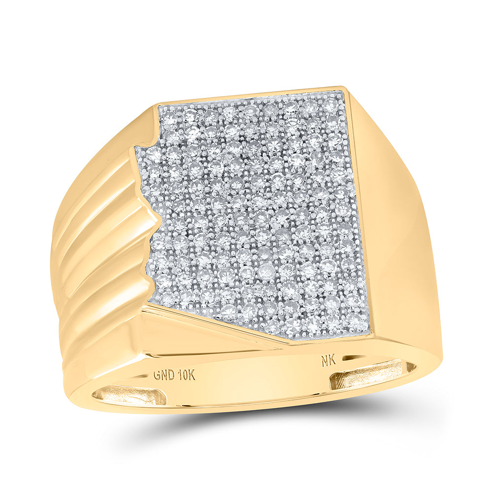 5/8CTW-DIA NK ARIZONA MAP MENS RING