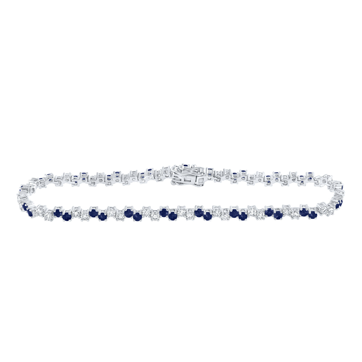 1 3/4CTW-DIA NKE 2 1/5CTW-BS NATURAL GEM BRACELET (7 INCH)