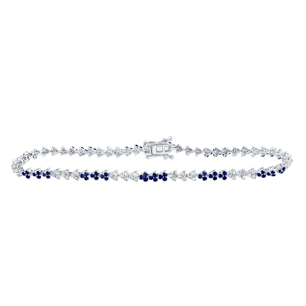 3/4CTW-DIA NKE 7/8CTW-BS NATURAL GEM BRACELET (7 INCH)