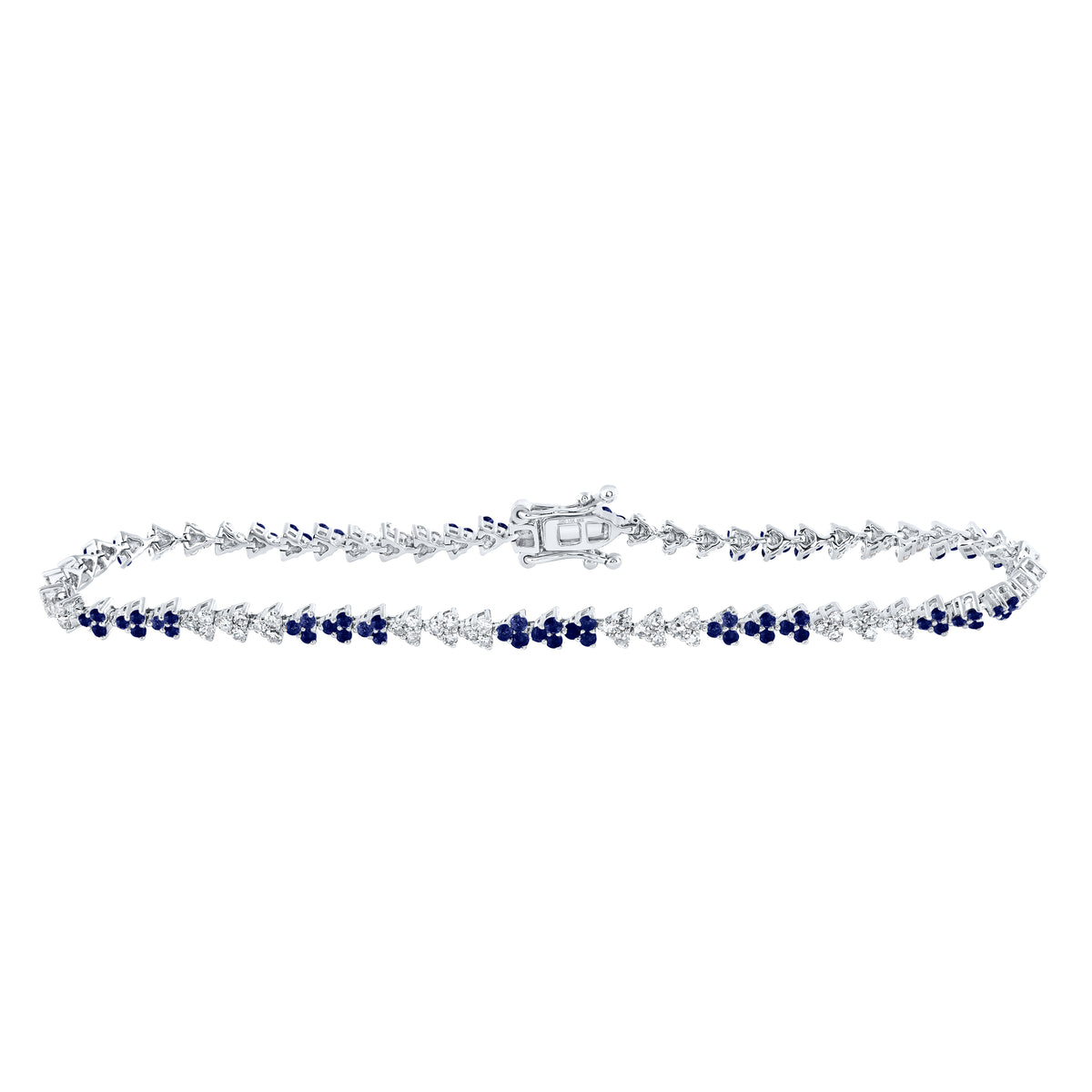 3/4CTW-DIA NKE 7/8CTW-BS NATURAL GEM BRACELET (7 INCH)